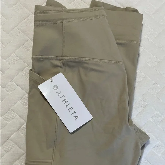 Athlete solution Cargo Tight Cream High-Waisted Leggings - Picture 7 of 7